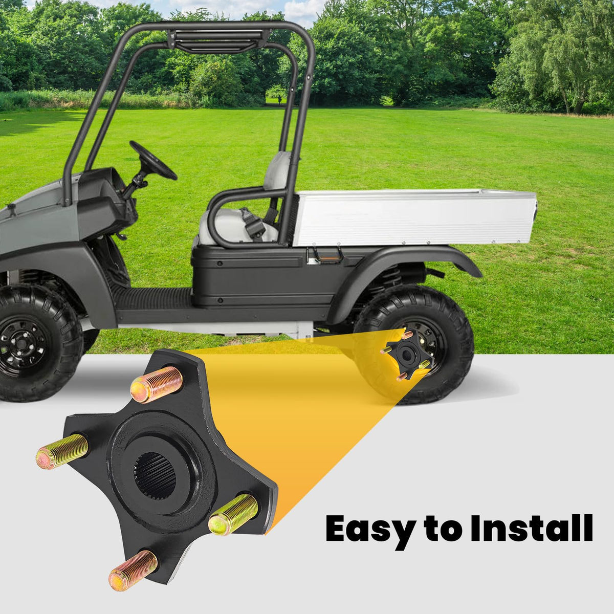 Teilelager durable metal hub supports long service life.