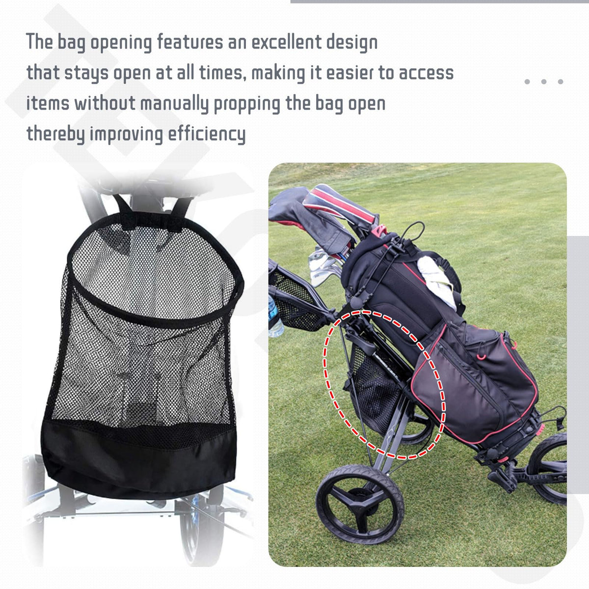 TEKONPRO durable black finish endures frequent golf cart use