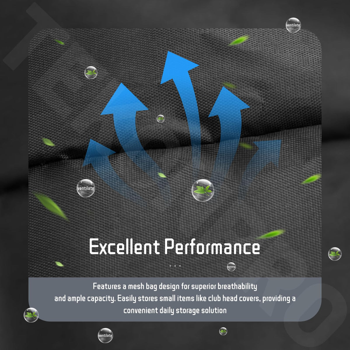 TEKONPRO mesh design provides breathability and clear visibility of contents
