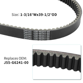 Tektall aramid fiber belt construction, higher tensile strength for reduced stretch and wear.