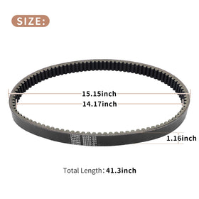 Tektall aramid-fiber belt detail demonstrates wear resistance under vibration.