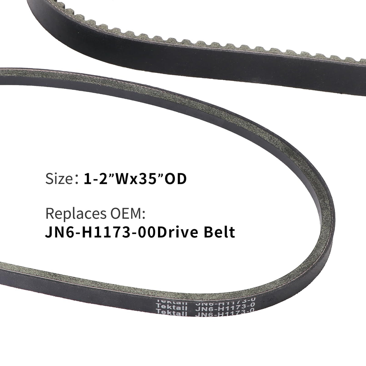 Tektall golf cart drive belt installation-ready, direct OEM replacement.