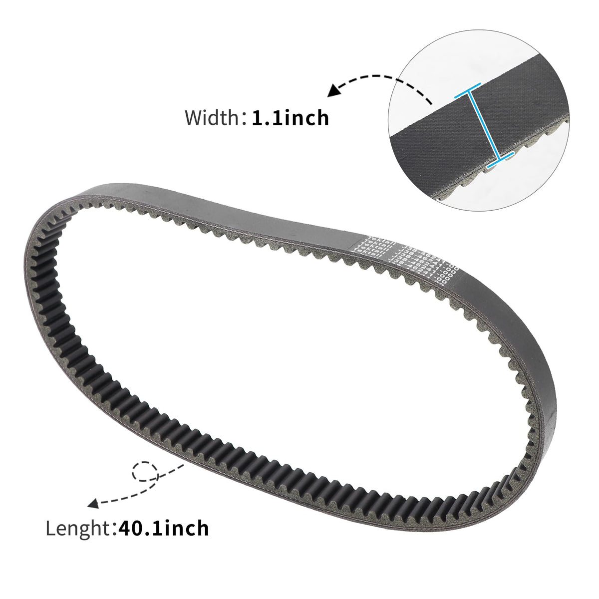 Tektall J55-H1173-00 starter generator belt for Yamaha carts, supporting reliable engine starts.