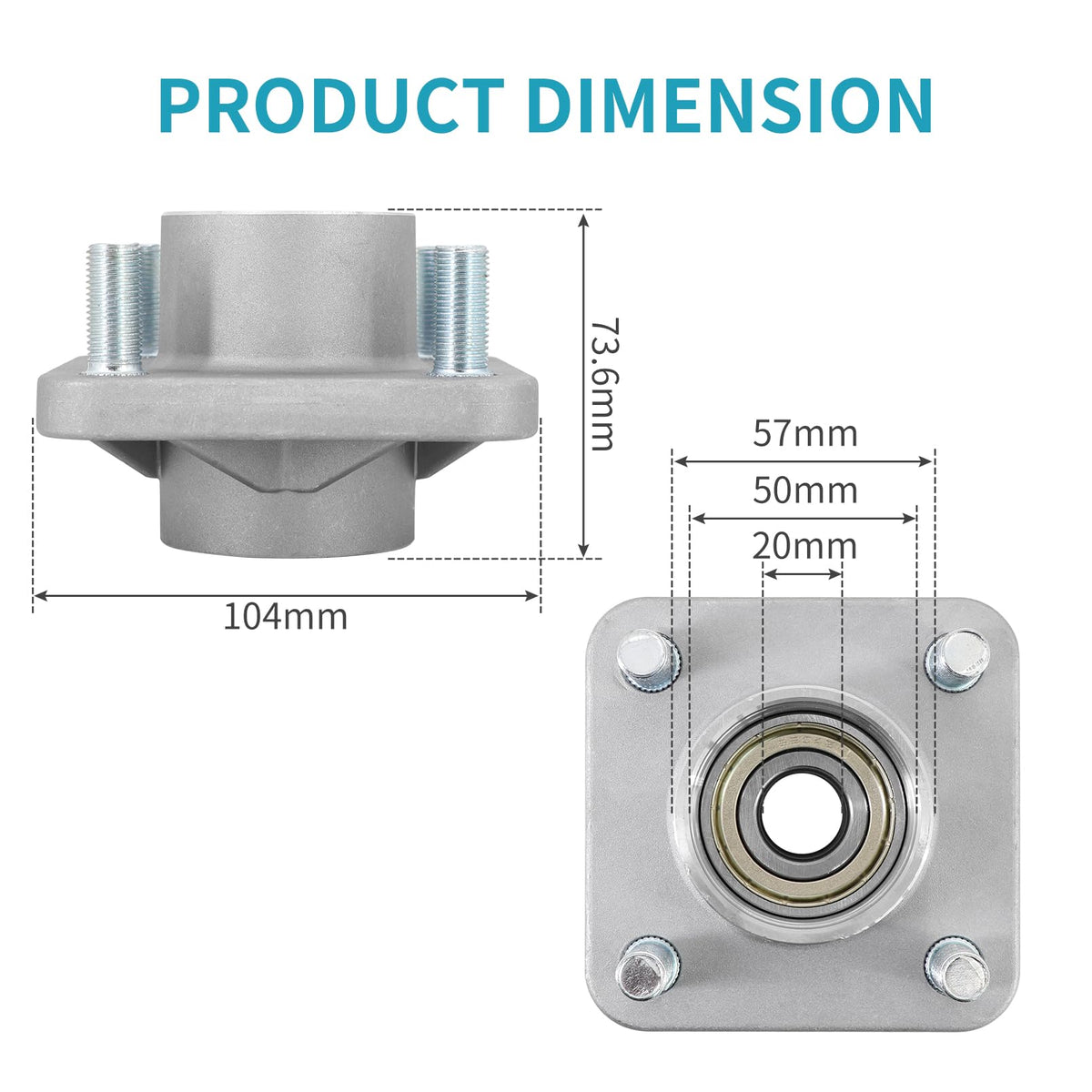 Tektall Tempo front wheel hub assembly for 2018+ models
