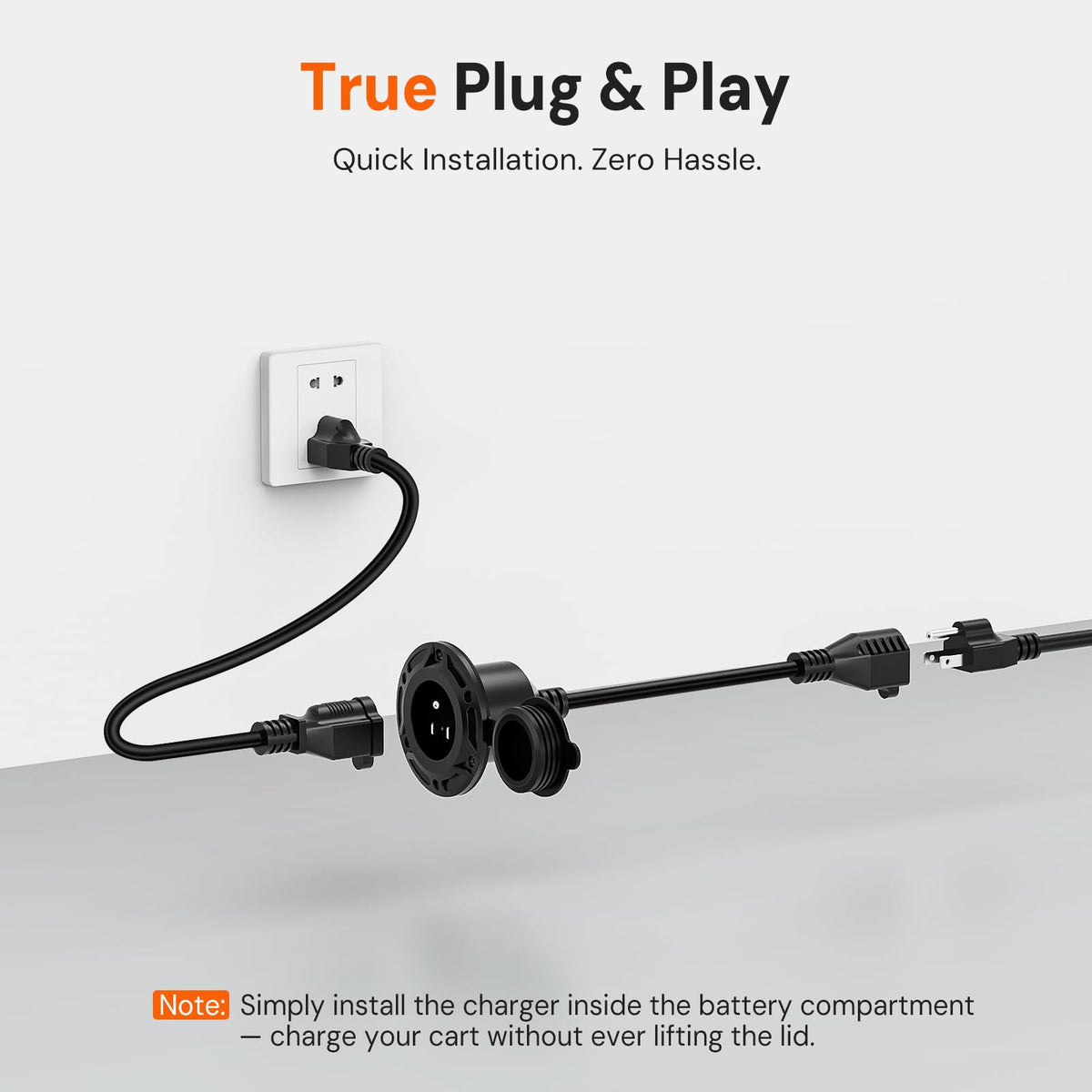 TEMGO installation drill-guide visual showing easy plug-and-play mounting.