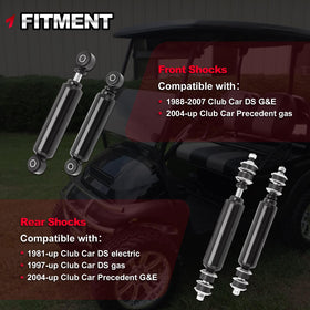 TEMSONE rear shock absorber assembly softens bumps for smoother golf cart performance
