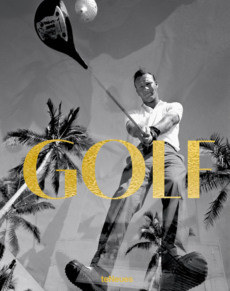teNeues GOLF book cover shows iconic destinations with luxury lifestyle inspiration.