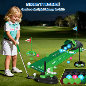 Terramus adjustable golf clubs grow with kids for comfortable grip and proper stance.