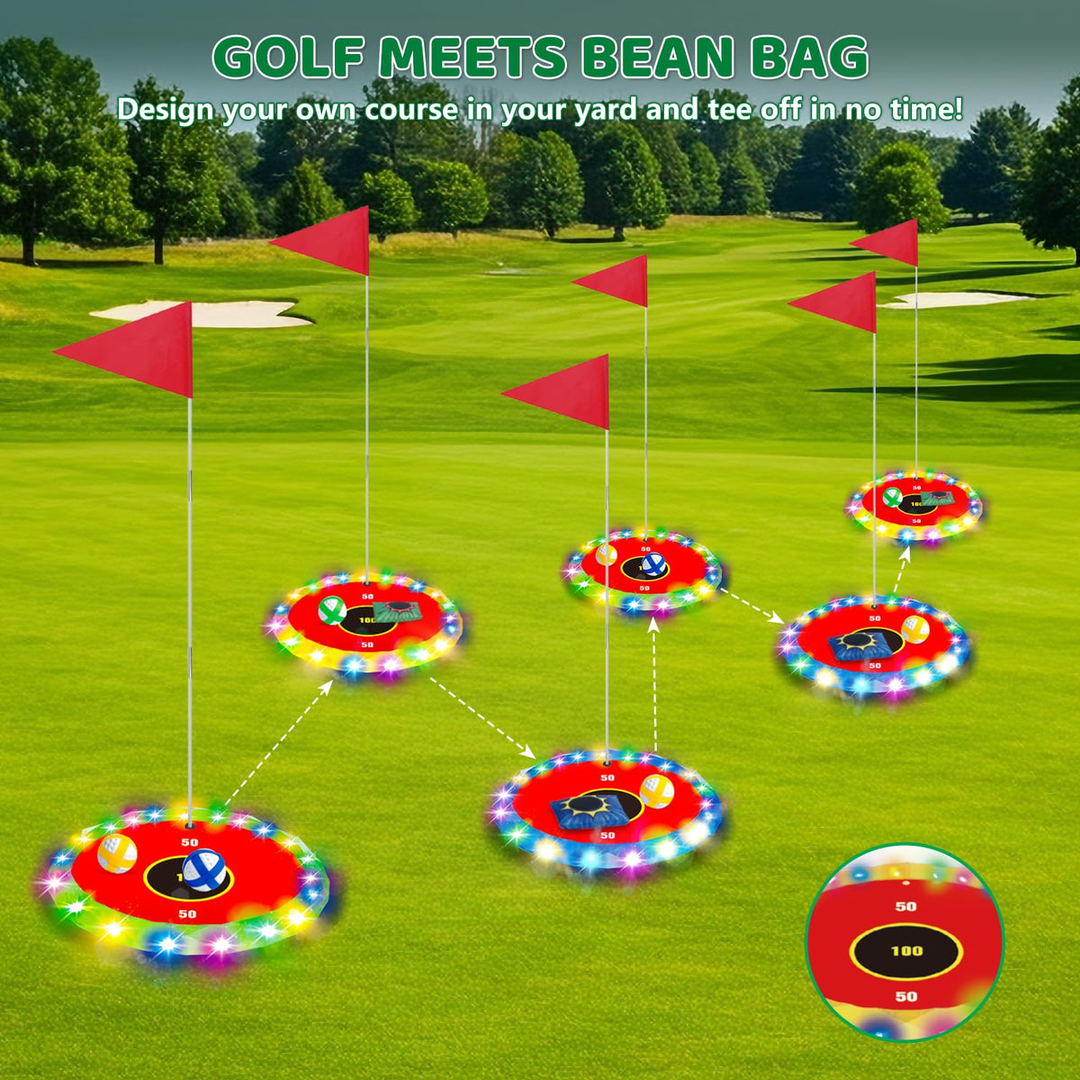 TERRAMUS Glow flags (indoor/outdoor) adapt to all play spaces.