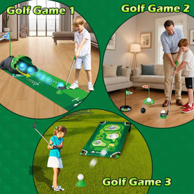 TERRAMUS golf cornhole board for varied practice and target aiming.