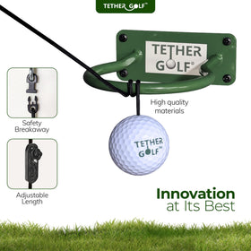 Tether Golf players using a putter or hand toss to score holes