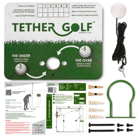 Tether Golf built-in scorecard helps track holes during matches.