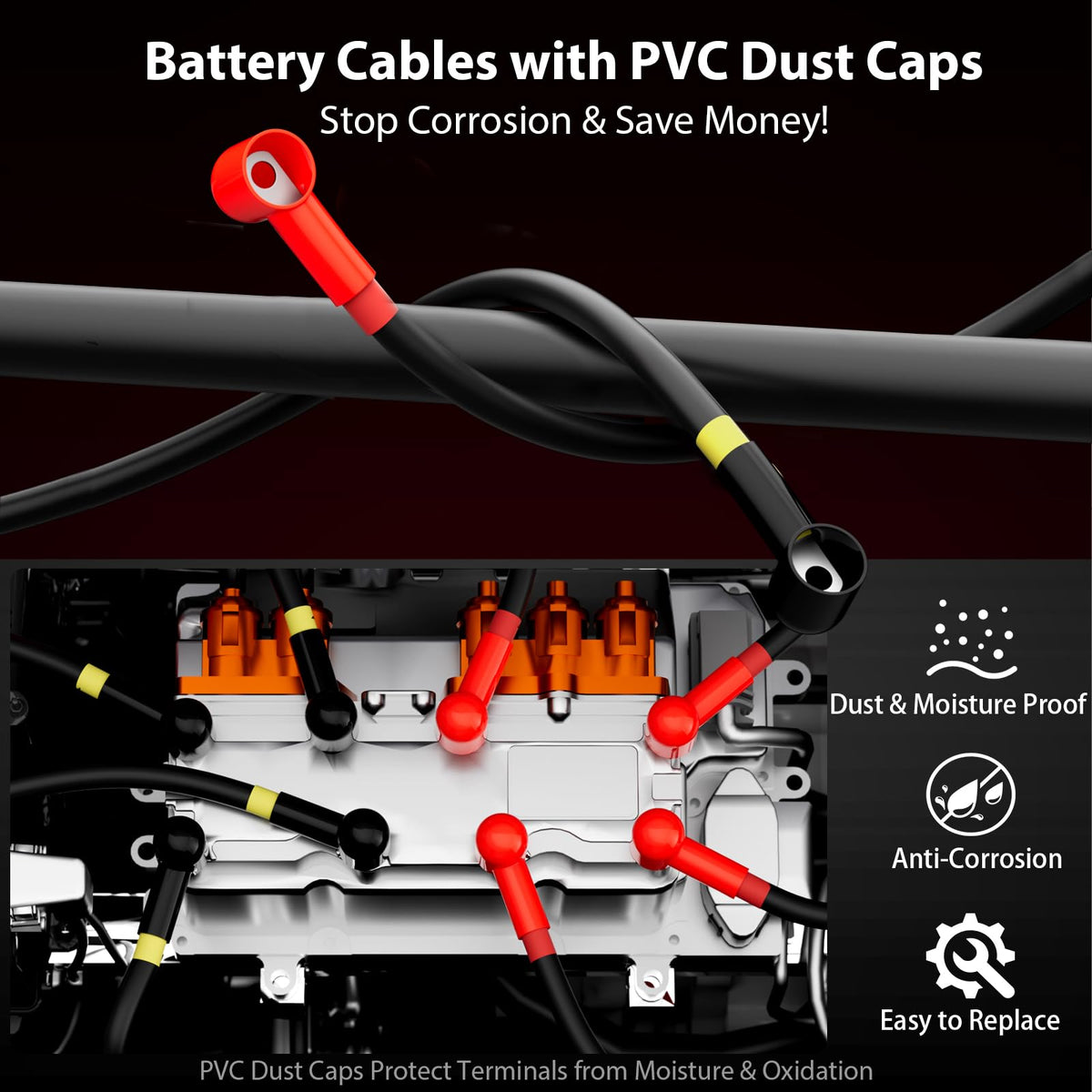 Tevacohn jumpers 14-inch for EZGO TXT enabling reliable connections