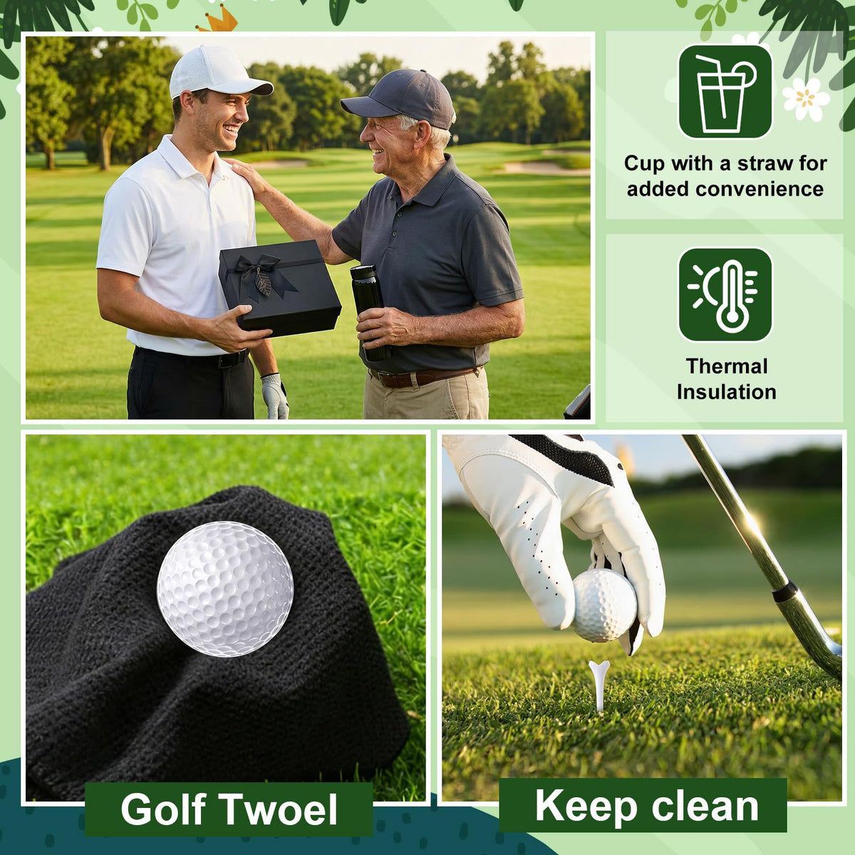 Teyva Daily double-sided clubhead brush with lid for groove cleaning