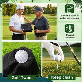 Teyva Daily double-sided clubhead brush with lid for groove cleaning