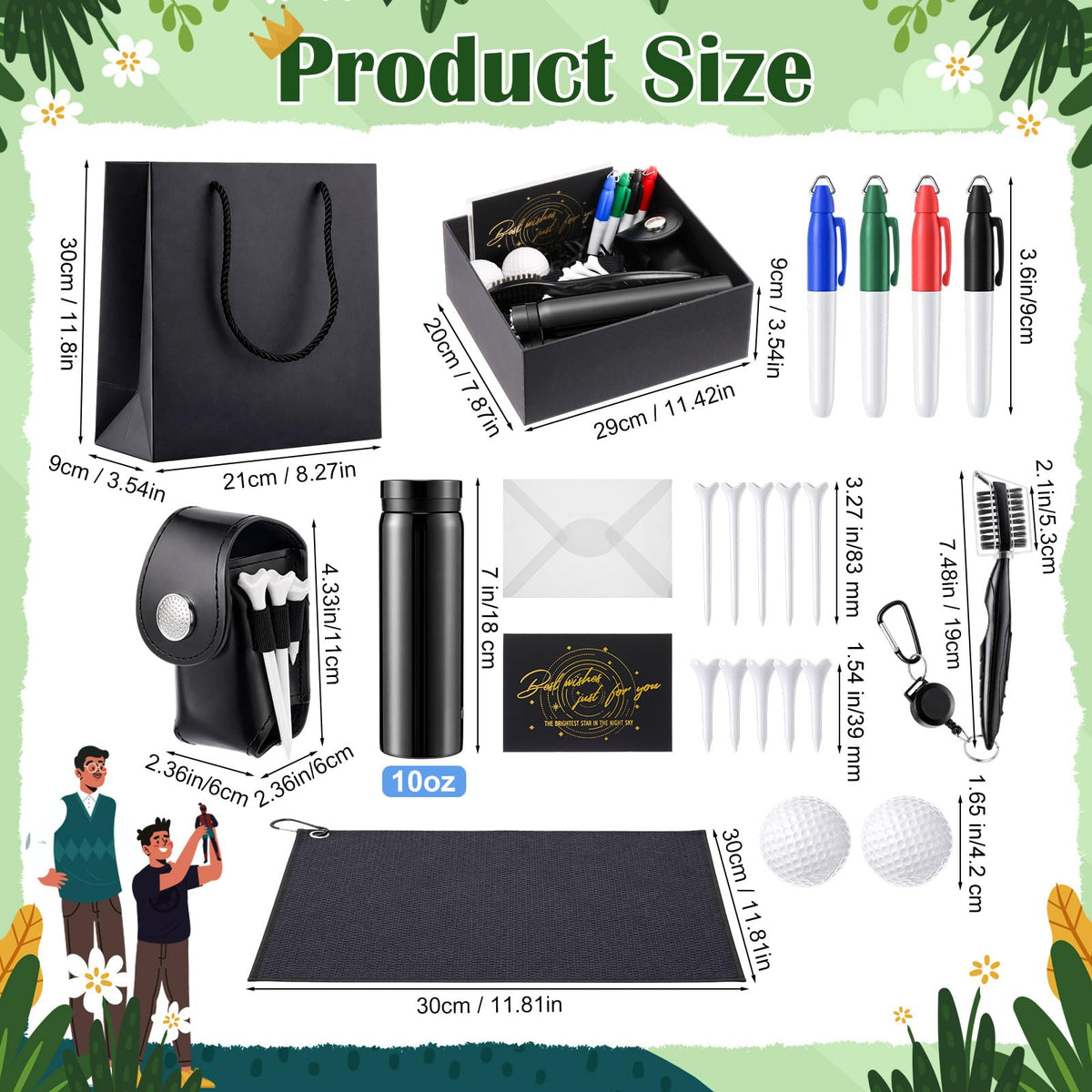 Teyva Daily white tees in two sizes for precise short shots and driving height