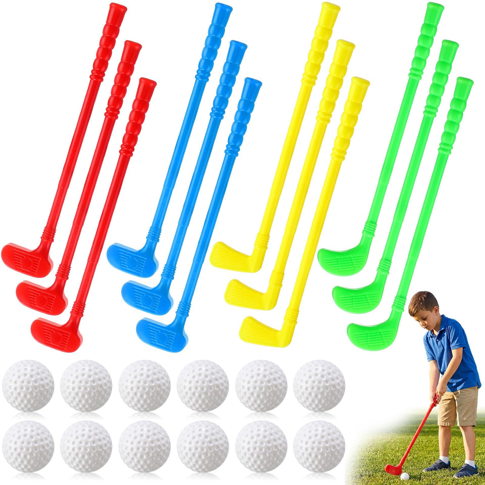 Teyva Daily 24pcs mini golf clubs yellow for safe indoor and outdoor practice