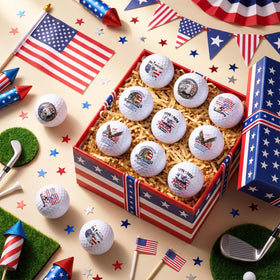 Teyva Daily Statue of Liberty design golf ball improves visibility on the course.