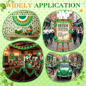 Teyva Daily clover banner showcases Irish theme for parades and photos