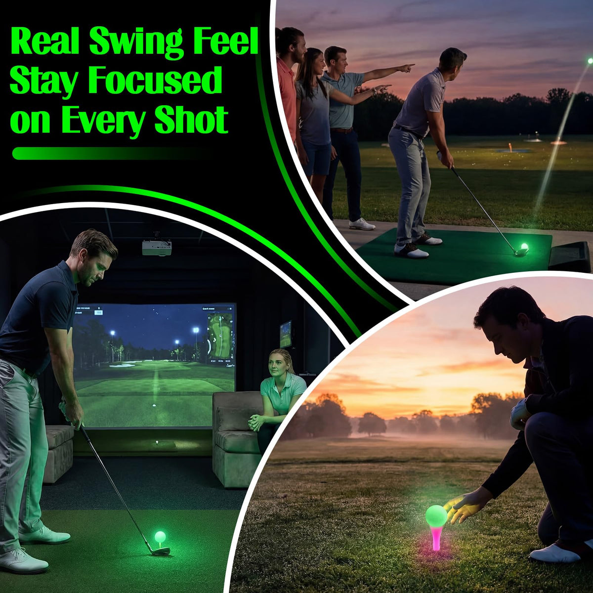 Teyva Daily glow ball in a backyard night practice setup