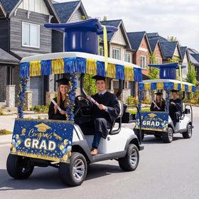 Teyva Daily golf cart décor display for high visibility during parades
