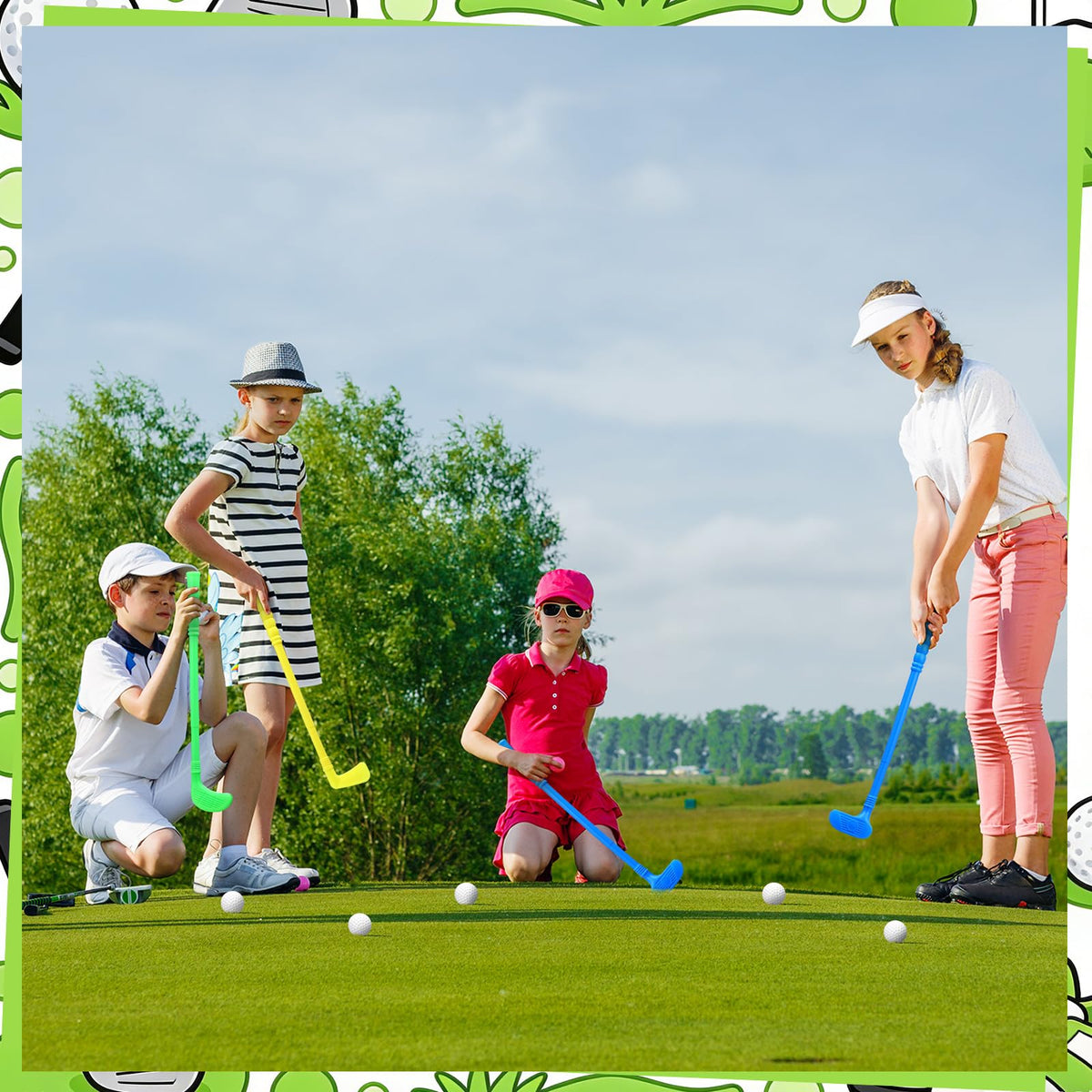Teyva Daily golf set packaging highlights beginner-friendly gift option.