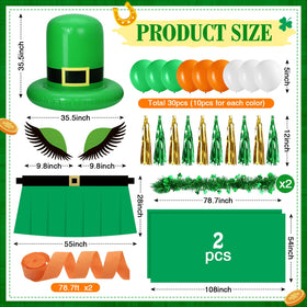 Teyva Daily shamrock garland adds festive shimmer along golf carts and entryways.