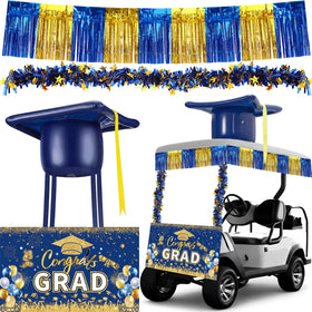 Teyva Daily inflatable graduation cap as a festive centerpiece for golf carts
