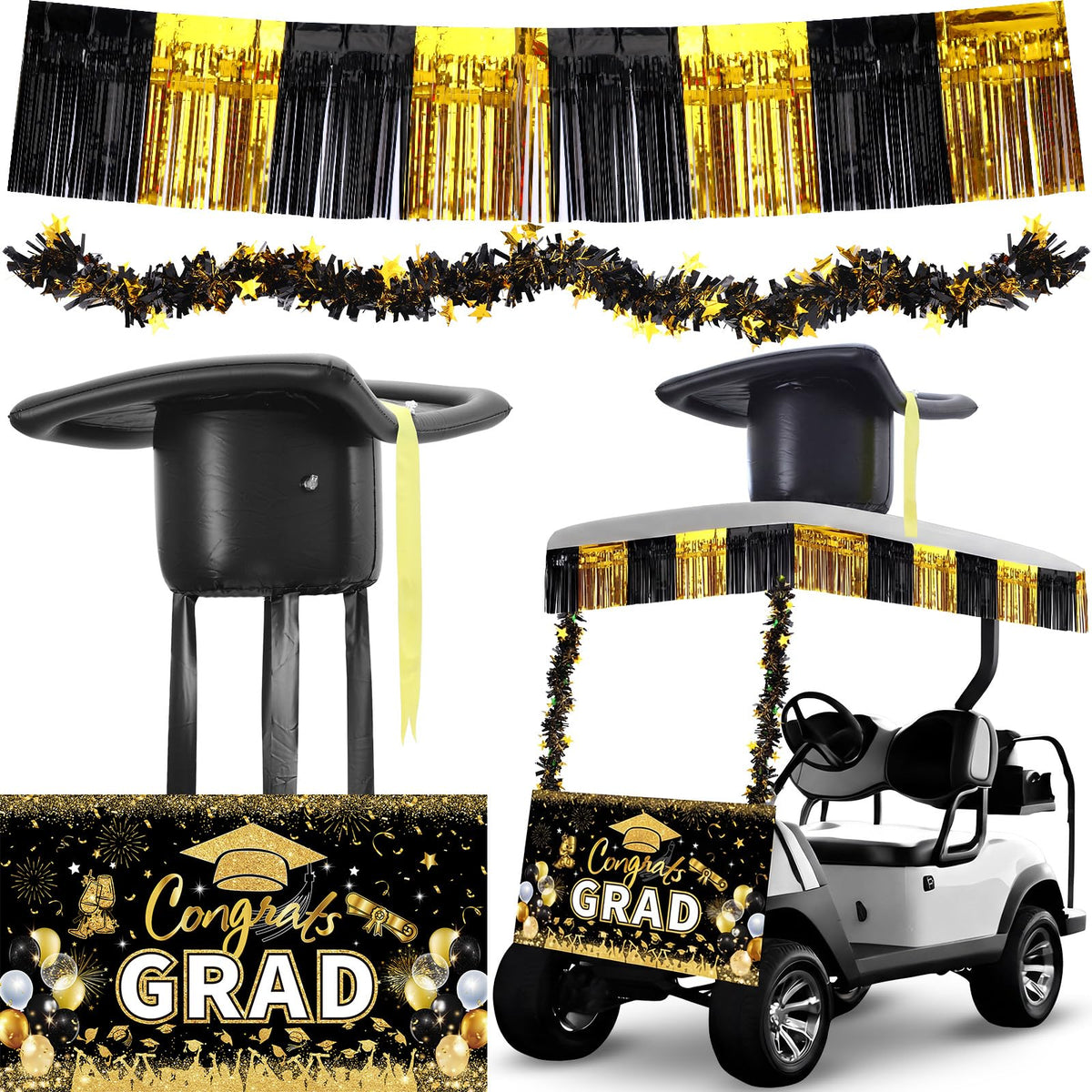 Teyva Daily inflatable graduation cap for vehicle decor and photo moments.