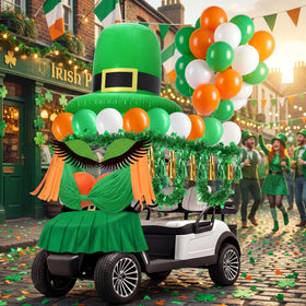 Teyva Daily leprechaun hat inflatable as a bold parade centerpiece for outdoor celebrations.