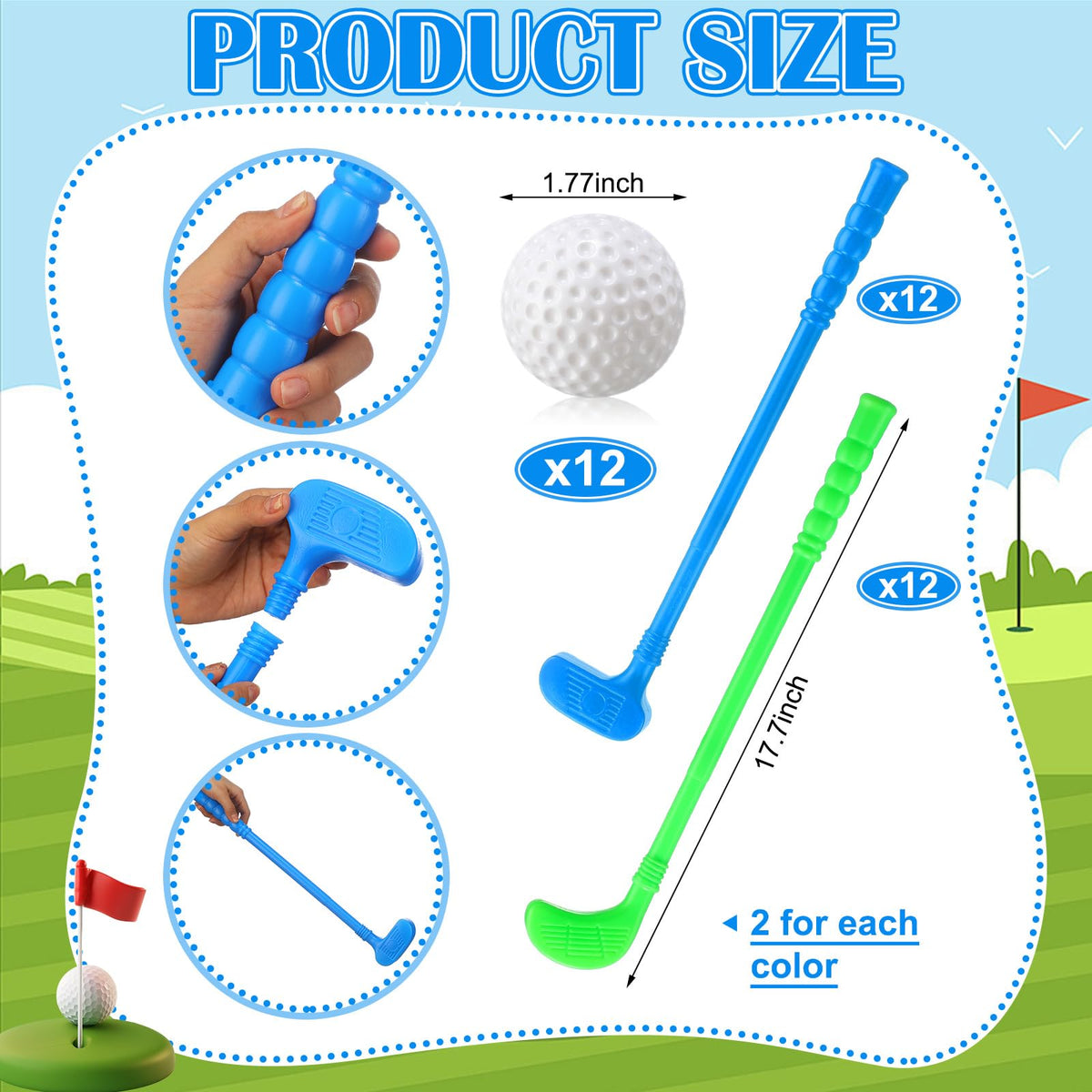 Teyva Daily white golf balls 4.5 cm for easy practice