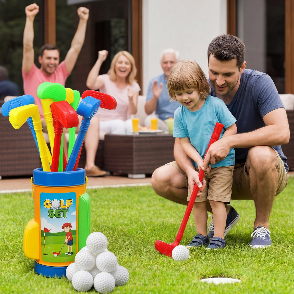 Teyva Daily mini golf set in action shows kids learning through play