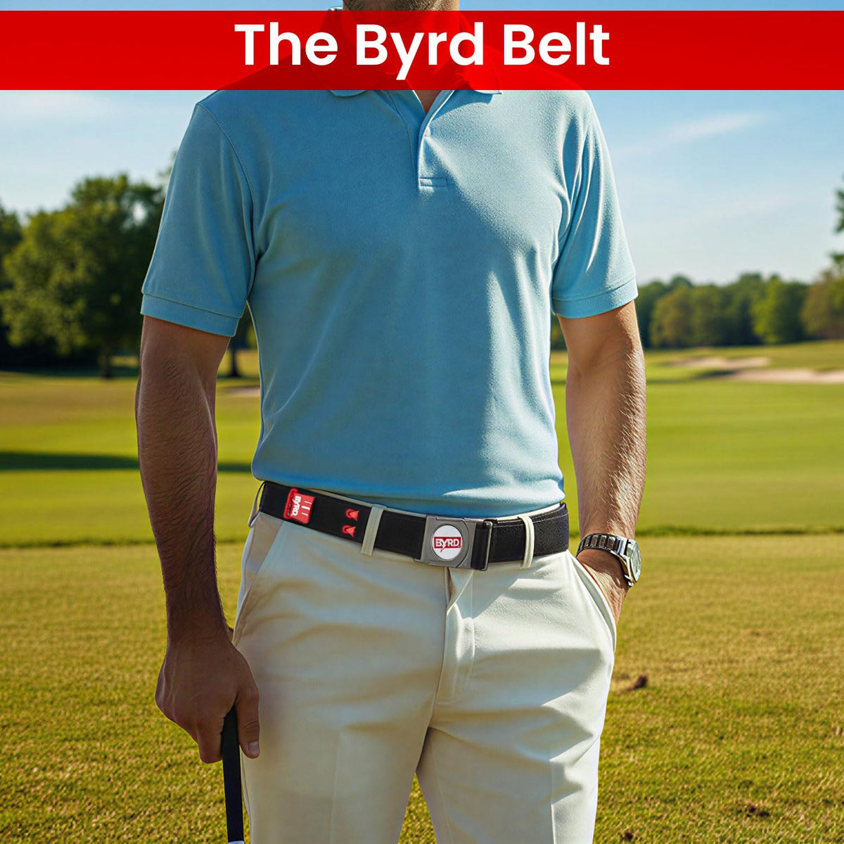 The Byrd Belt glove holder stores your glove securely.