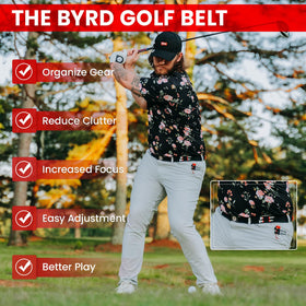 The Byrd Belt reversible design for golf and everyday wear.