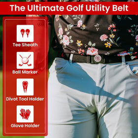 The Byrd Belt tee sheath enables quick tee access between shots.