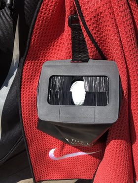 The Club Washer removes dirt from the club face for a cleaner look