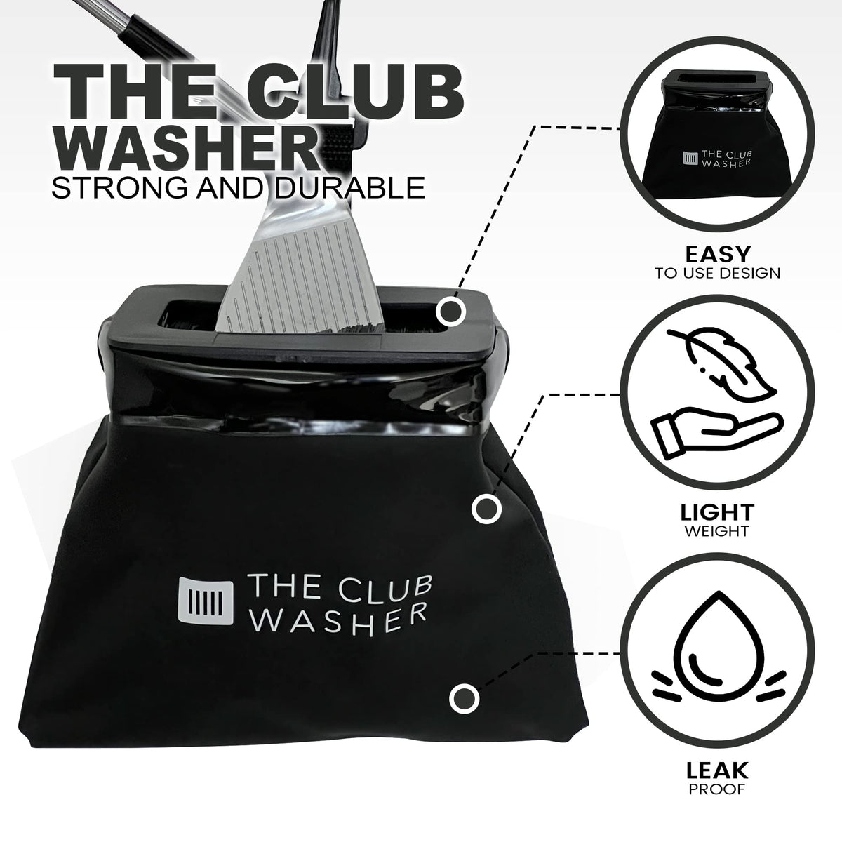 The Club Washer dual-layer bristle for effective dirt removal from grooves