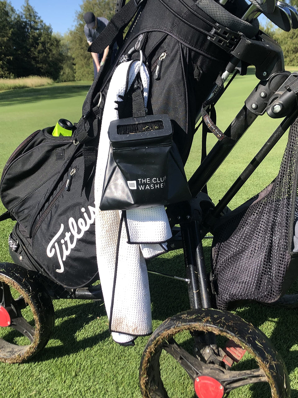 The Club Washer on-course use for refreshing clubs between holes