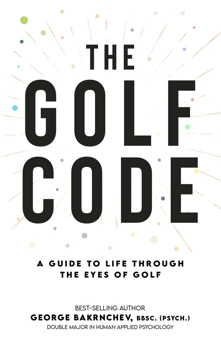 The Golf Code book cover highlights life lessons inspired by golf for readers.