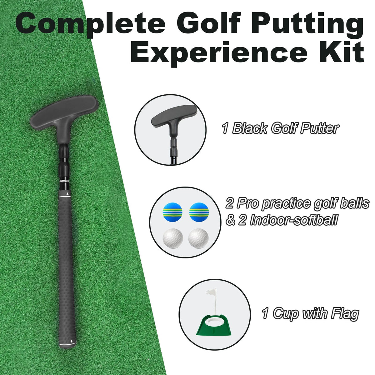 THE GOLFER STORE ambidextrous putter supports both right and left-hand players.