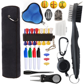 THE GOLFER STORE golf towel with hook for easy bag attachment and quick cleaning.