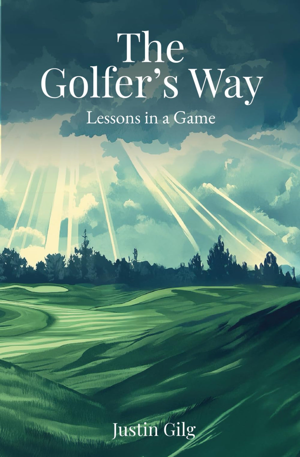 The Golfer's Way book cover on green turf, inviting reflection and practical golf mindset tips.