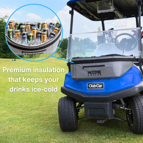 The Hoodie Cooler is durable and water-resistant for all-weather golf days.