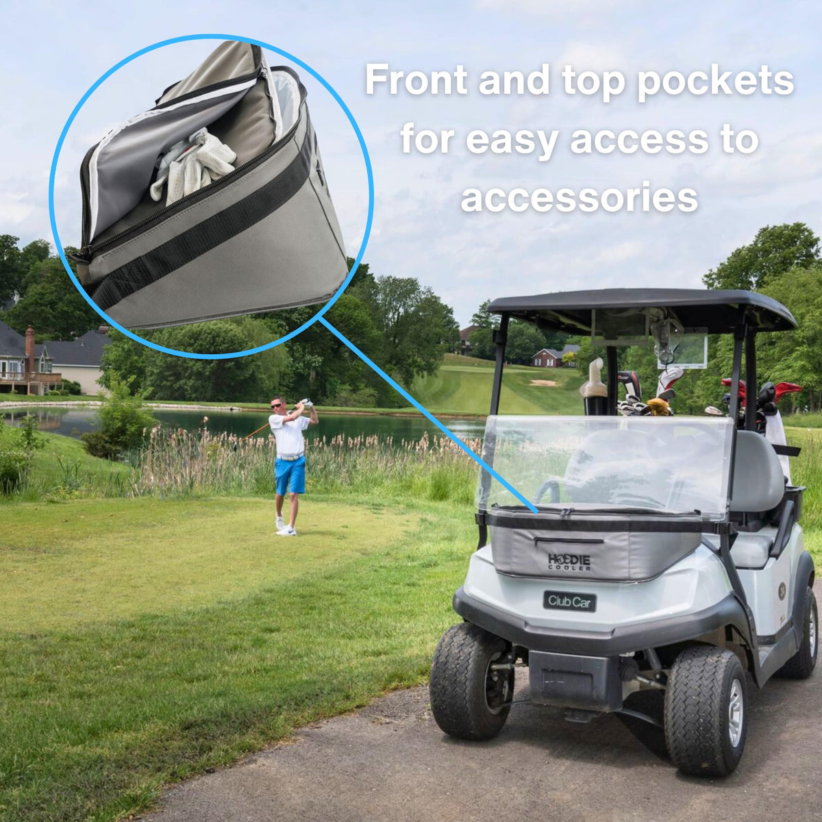 The Hoodie Cooler installs quickly with adjustable straps and quick-release buckles.
