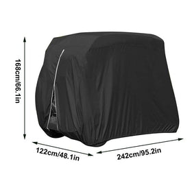 THE PERFECT PART golf cart cover side view shielding against wind blown dust and pollen
