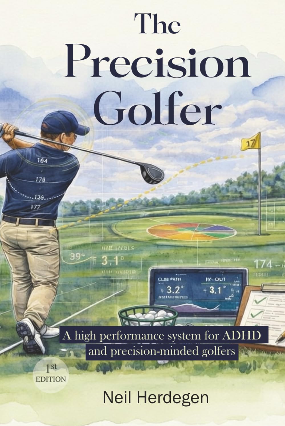 The Precision Golfer book cover highlights structured learning for precise, repeatable golf performance.