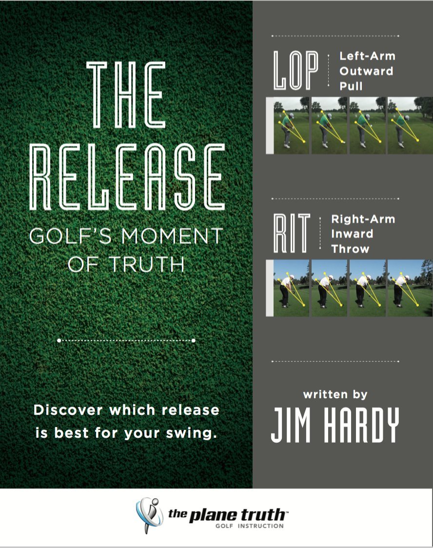 The Release book cover highlights RIT and LOP concepts to enhance your swing understanding