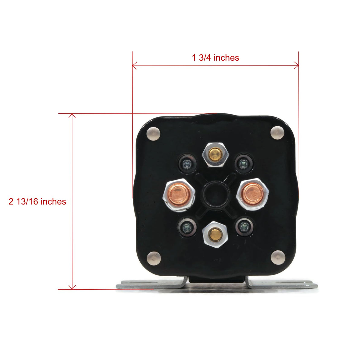 The ROP Shop 48V starter solenoid installed hardware image showing ready-to-install unit.