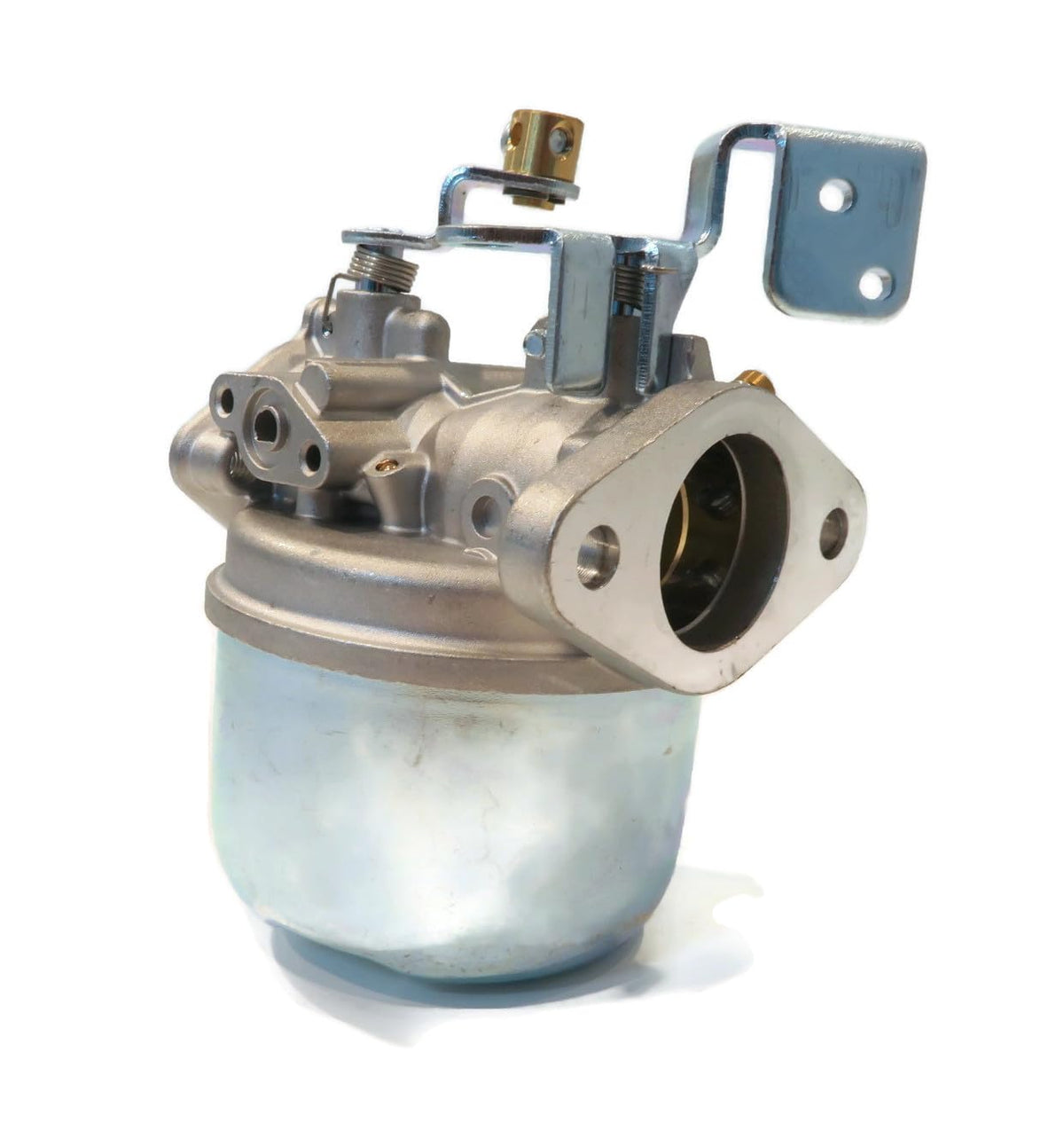 Close-up of The ROP Shop carburetor unit showing precision fittings
