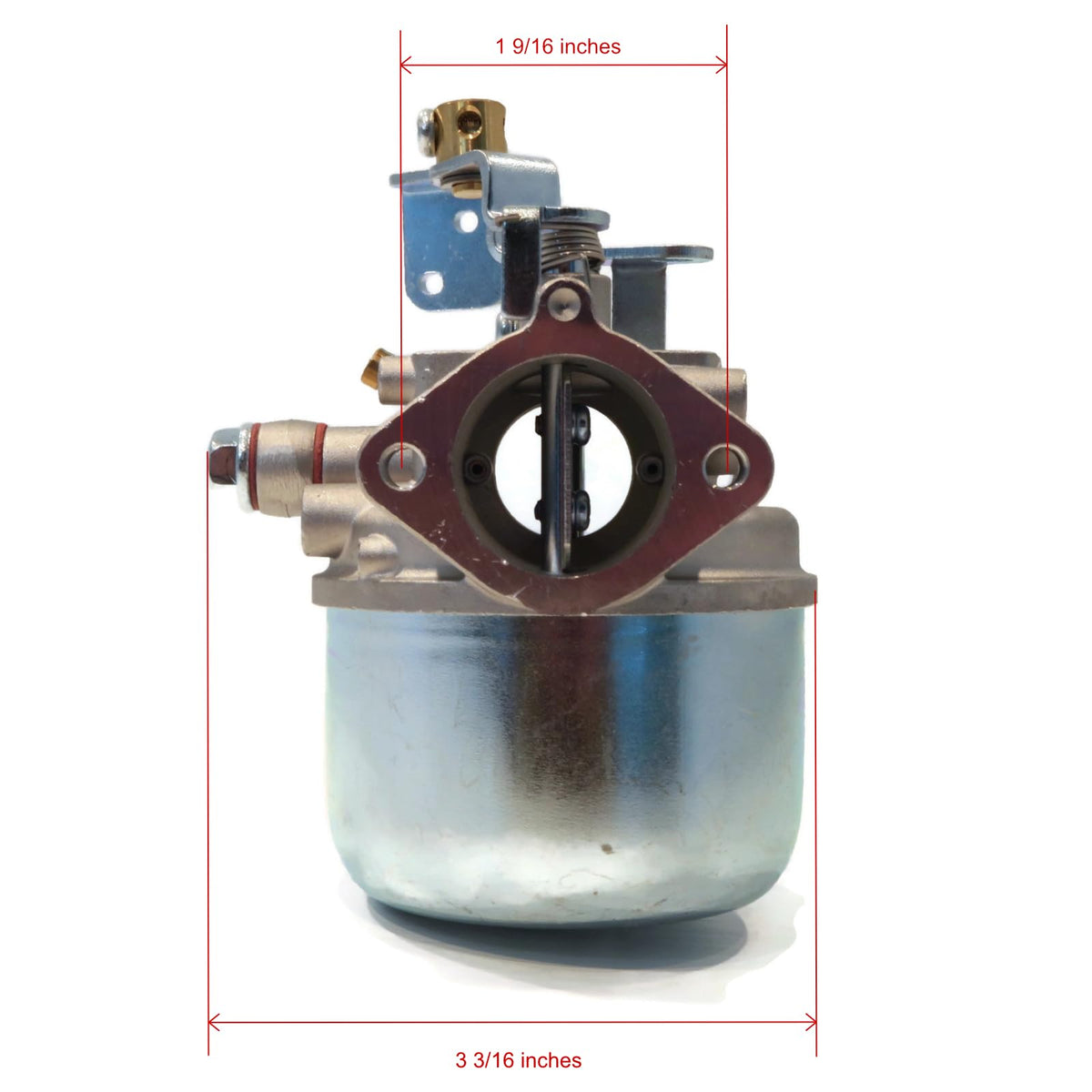 The ROP Shop EZ-GO carburetor with fuel line, clear connection points for quick setup